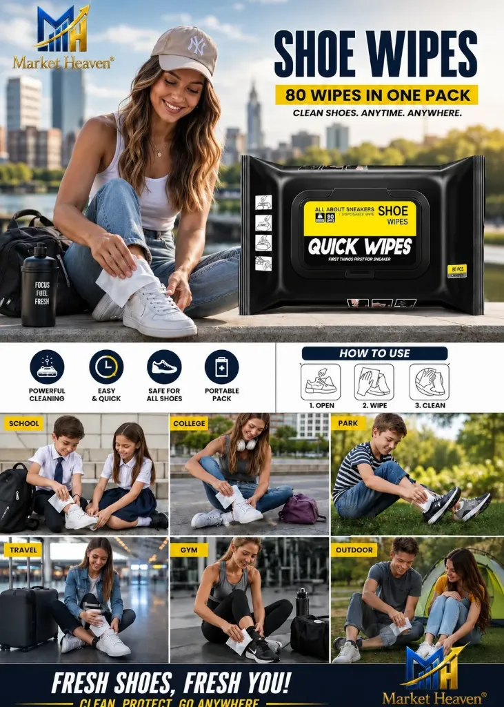 [Shoe Cleaning Wipes | Sneaker Cleaning Wipes] Shoe Cleaning Wipes | Sneaker Cleaning Wipes | Quick Shoe Cleaner Tissue | No Water Shoe Cleaner | Leather, White Shoes, Sports Shoes Cleaner | Portable Shoe Cleaning Wipes 1pcs