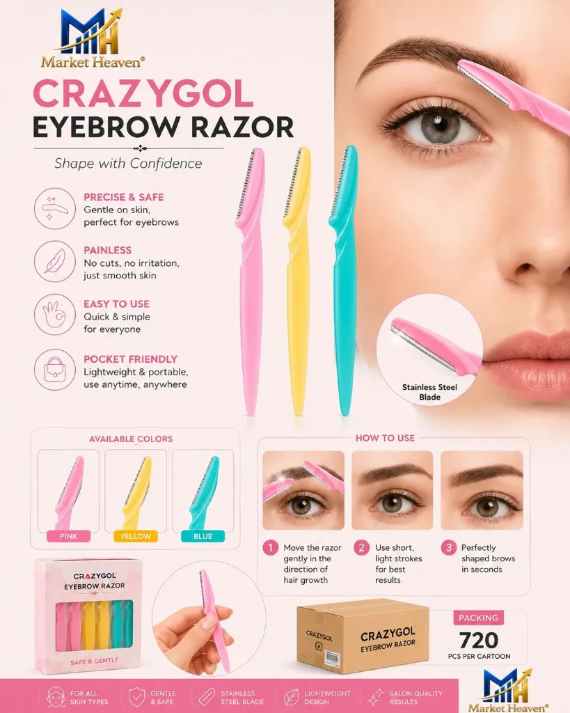 Eyebrows face razor for women & Men eyebrow Painless hair removal Facial Razor | Upper lip, Chin Hair Removal