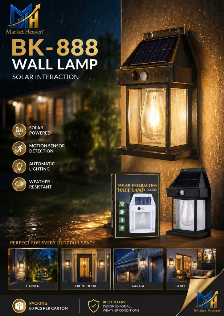 [Solar Smart Light] Solar Smart Light with PIR Motion and Automatic on Off Sensor for Your Home Outdoor Security with Antique Look Gives Your luxuary Feel