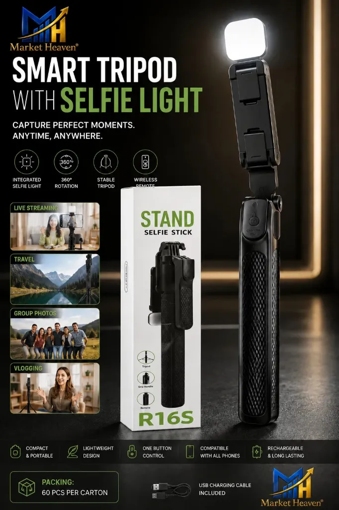 Face Tracking Selfie Stick Tripod with Fill Light, 360 Rotation & Gesture Control, 70.9" Selfie Stick Tripod for iPhone with Remote for for TikTok/Vlog/Live Stream/Video Recording