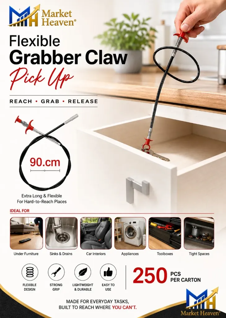 [Drain Snake 116 Inch Flexible Claw] Drain Snake 116 Inch Flexible Claw Grabber Tool with 4 Claws Bendable Hose - Flexible Grabber Claw Pick Up Reacher Tool for Clogged Drains Opener Cleaning