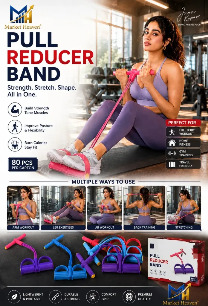 [Yoga Pedal Puller Resistance Band for Men and Women,] Exercise Equipment for Home Gym - Premium Stretching Band for Exercise, Tummy Trimmer, Yoga Pedal Puller Resistance Band for Men and Women, Belly Fat & Leg Exercise, Fitness Tool