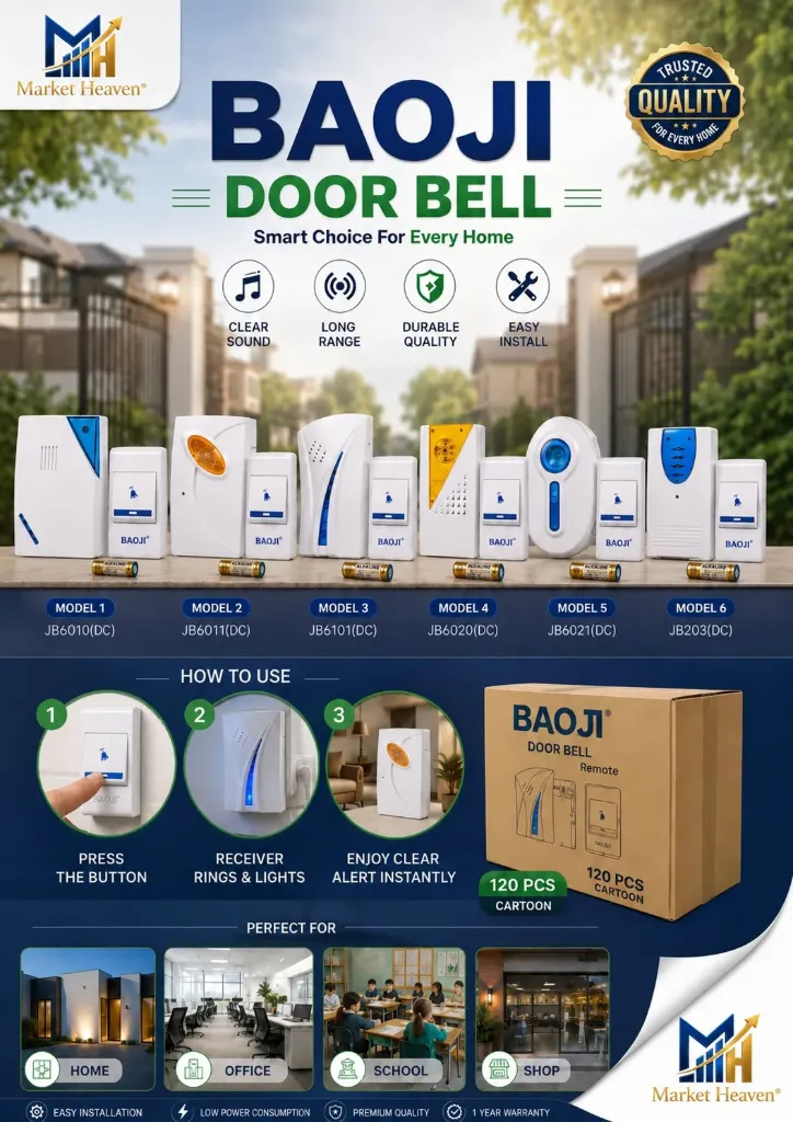 [Cordless Calling Remote Door Bell] Cordless Calling Remote Door Bell for Home, Office, Warehouse and Factories