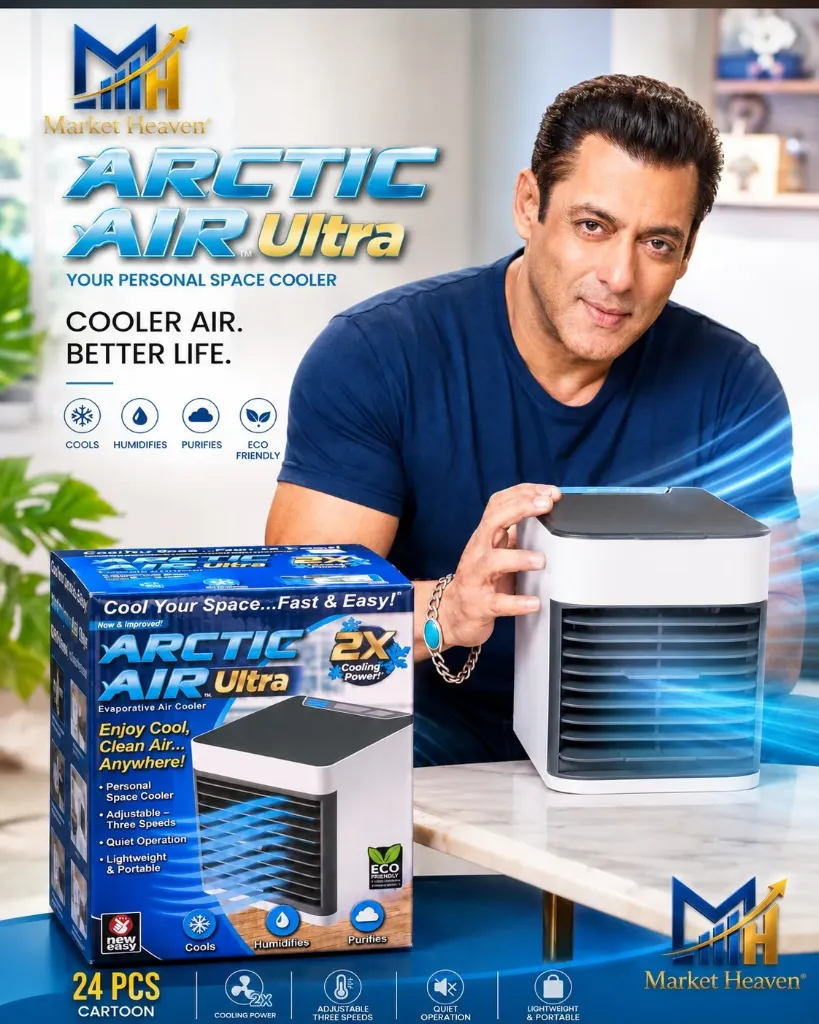 [Mini Portable Air Cooler] Mini Portable Air Cooler with LED Light, USB Powered Personal Air Conditioner, 3 Speed Fan, Water Tank Evaporative Cooler for Home, Office, Bedroom & Camping