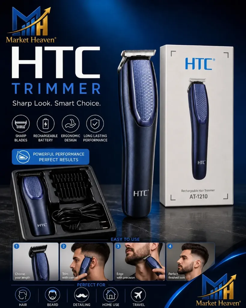 [HTC Professionals Design Perfect Shaver] HTC Professionals Design Perfect Shaver And Haircut Rechargeable Beard And Moustaches Hair Machine And Trimming