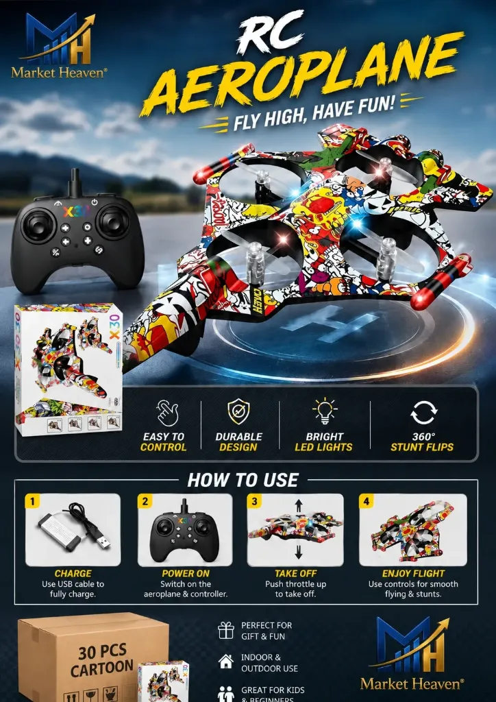 [Floating Fighter Plane] Floating Fighter Plane RC Aeroplane RTF for Beginners, Children and Adults, APlane Toy with Coloured Lights USB Charging