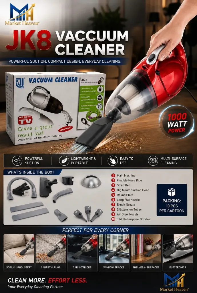 [Portable Vacuum Cleaner] Multi Functional Portable Vacuum Cleaner Blowing and Sucking Dual Purpose Low Sound, High Energy Efficiency for Home, Office Garage Sucking Dual Purpose