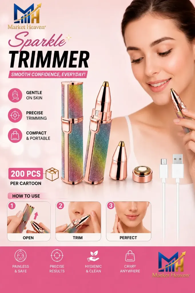 [Flawless 2 in 1 Eyebrow Remover & Facial Hair Remover] Flawless 2 in 1 Eyebrow Remover & Facial Hair Remover | Portable Electric Face Hair Trimmer for Women