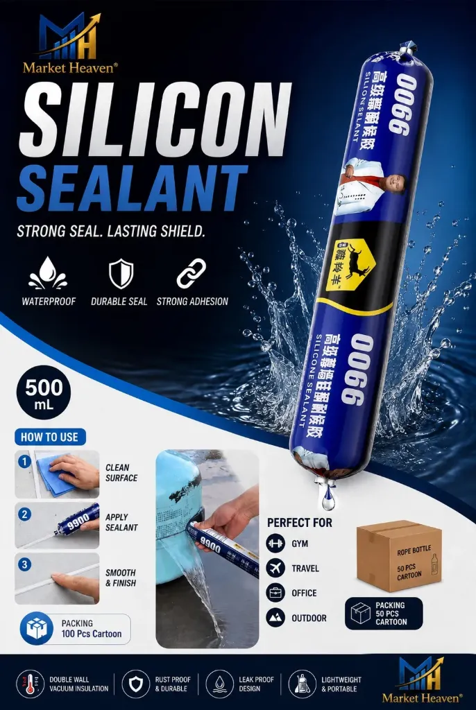 [Waterproof Silicone Sealant for Roof Leakage Repair] Waterproof Silicone Sealant for Roof Leakage Repair – Weather Resistant Flexible Adhesive for Concrete, Metal, Steel, Aluminum, Tiles & Water Tanks, Paintable, 750gm