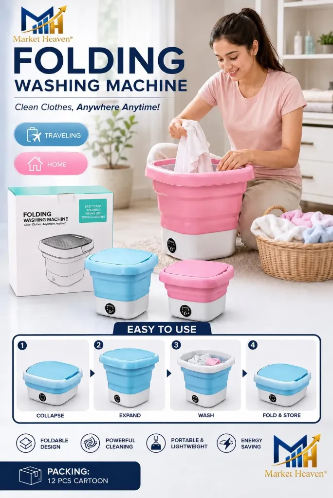 [Mini WashIng MachIne] Semi Automatic FoldIng 10L Small Mini WashIng MachIne With Dryer Deep CleanIng For Underwear WashIng MachIne
