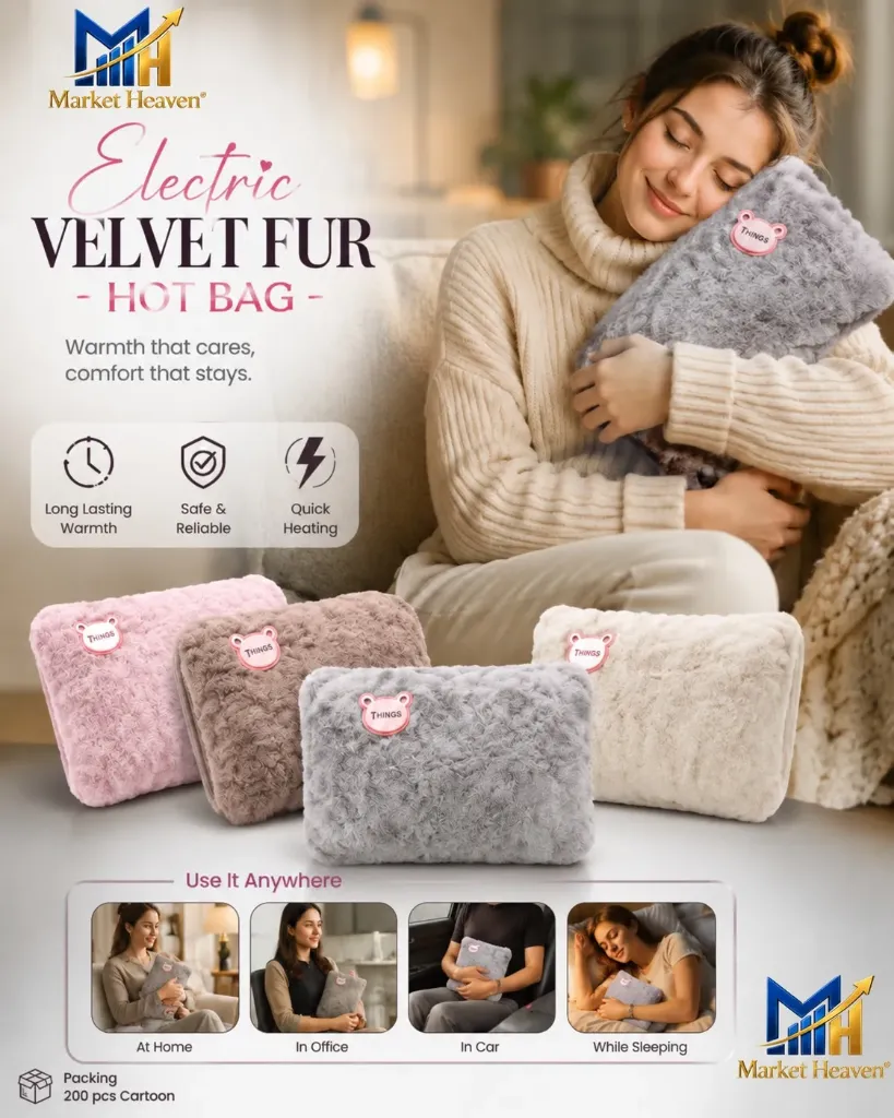[Cover with Insulated Heating Bag,] Electric Hot Bag, Ultra Soft Faux Fur Cover with Insulated Heating Bag, Rechargable 1pcs