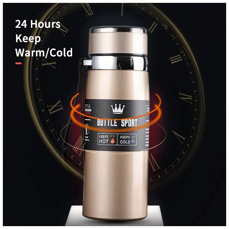 800ml Stainless Steel Water Bottle for Men Women Kids | Thermos Flask | Reusable Leak-Proof Thermosteel for Home Office Gym Fridge Travelling ( Market Heaven