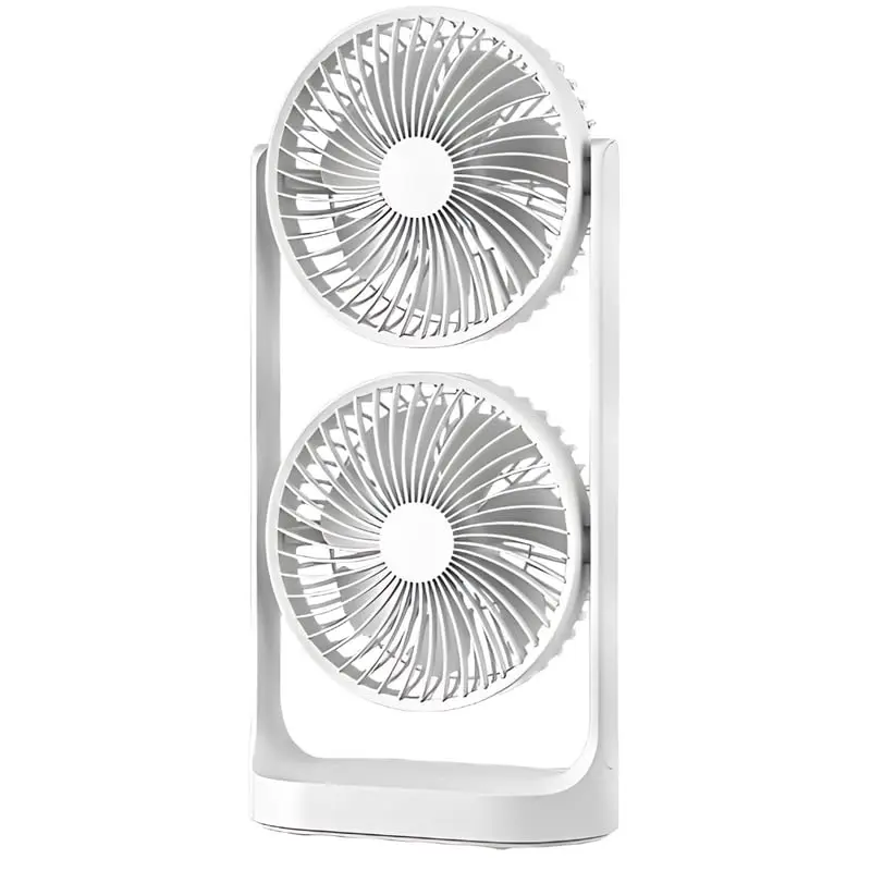 Portable Desk Fan with Double Wind Force – 8-Inch Quiet Table Fan with 3-Speed Options and Dual Air Circulation | Ideal Gift for Home, Office, and Travel Use