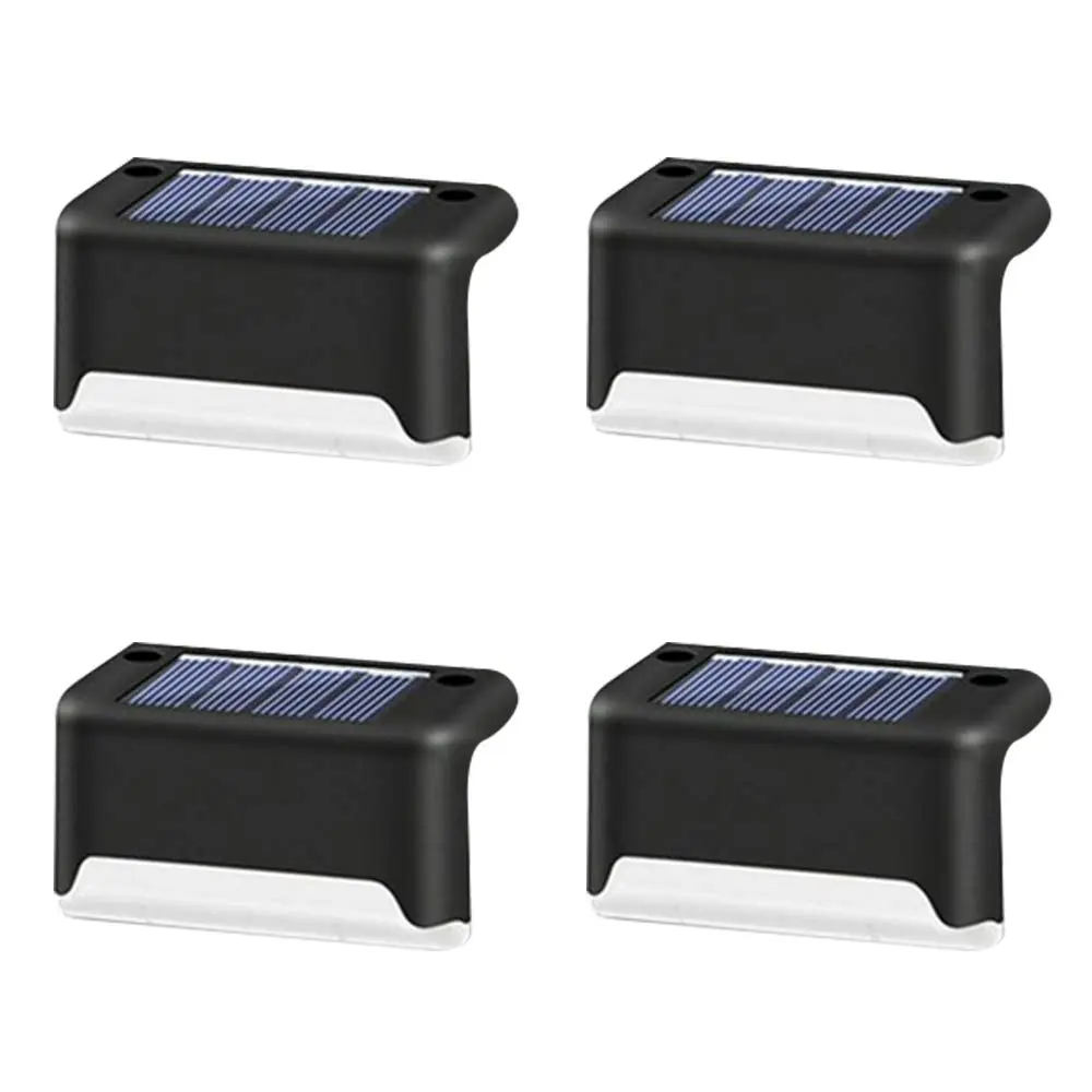 ELECTRONICS plastic Step Lights Waterproof LED Solar Power Outdoor Fence Light for Deck Stair Railing, Outside Lighting for Wall Garden Backyard Patio Balcony Décor (4)
