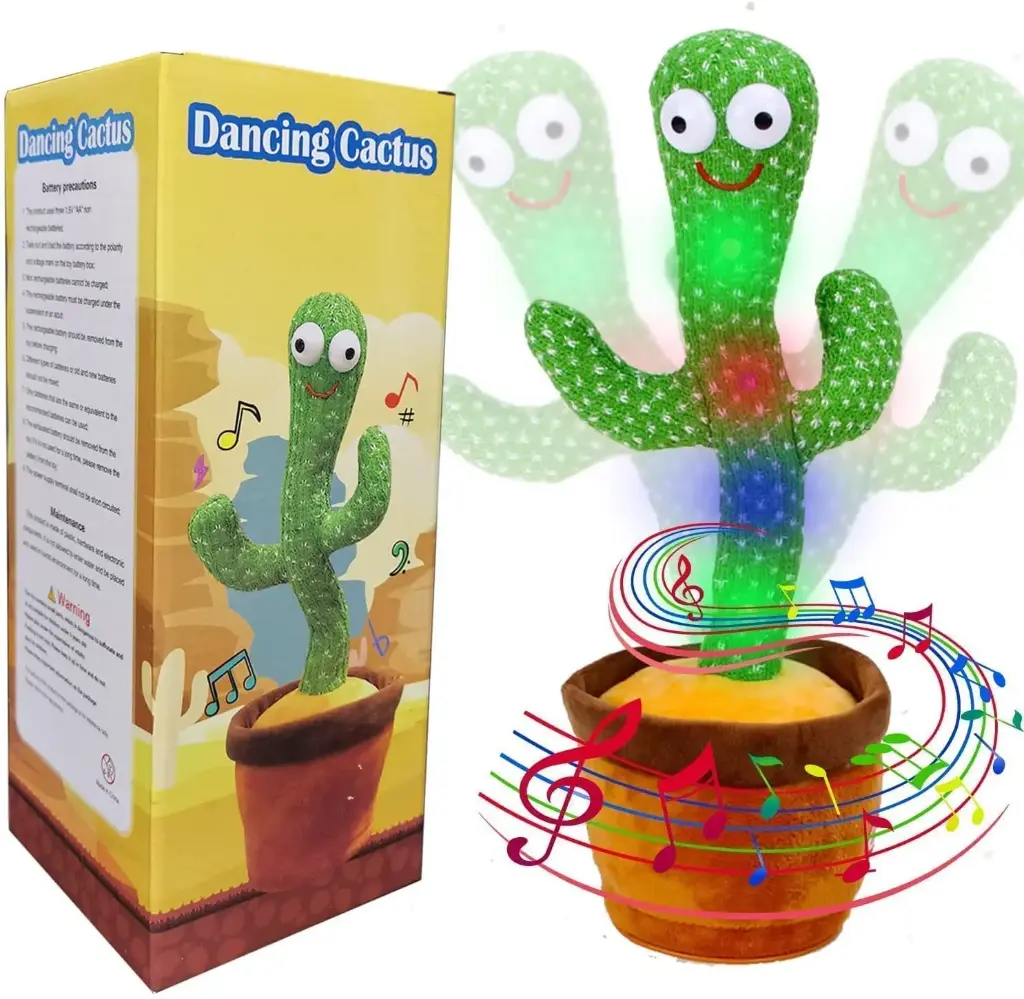 Rechargeable Toys Talking Cactus Baby Toys for Kids Dancing Cactus Toys Can Sing Wriggle & Singing Recording Repeat What You Say Funny Education Toys for Children Playing Home Decor for Kids