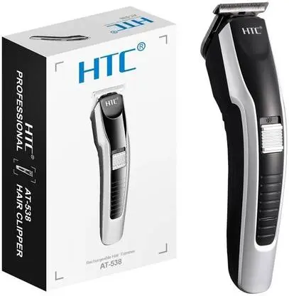 538-Htc Cordless Shaver Titanium Blade Trimmer 60 Min Runtime 4 Length Settings Trimmer 60 Min Runtime 4 Length Settings for Men (Silver, Black) Market Heaven