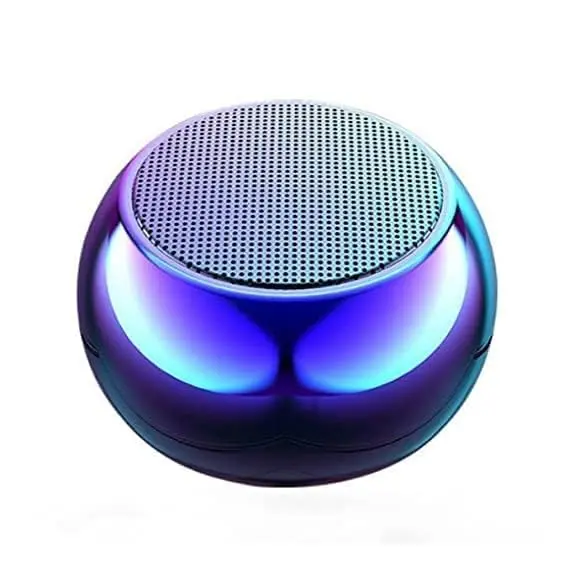 [MH-149] Ultra Mini Wireless Bluetooth Speaker with Heavy Metal Electroplating Round Speaker | Wireless Power Button Controlled, 60 Min Running Battery Pack of 1 (Random Multicolor) (Mini Boost 4D)