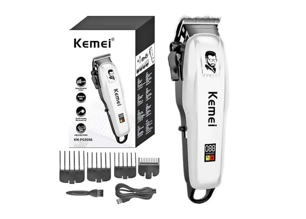 Professionals Design Perfect Shaver And Hair Trimmercut Rechargeable Beard And Moustaches Hair Machine Trimming With Cord And Without Cordless Use(White)
