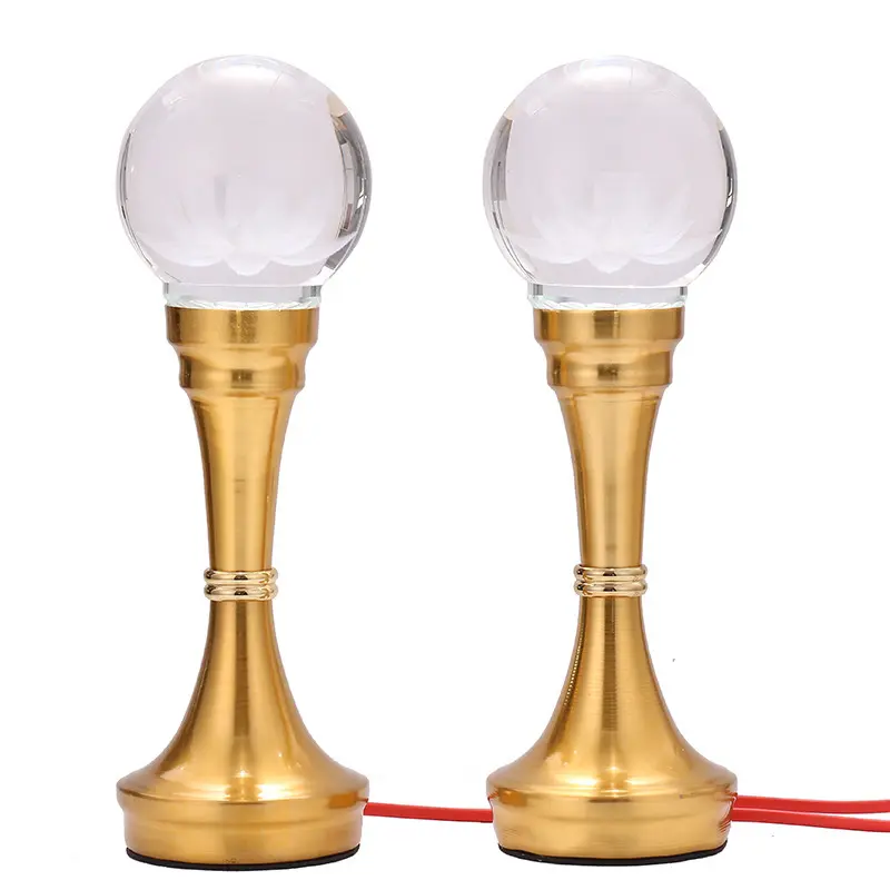 Long-Burning Lamp Crystal Lotus Lamp Home Lotus Lamp