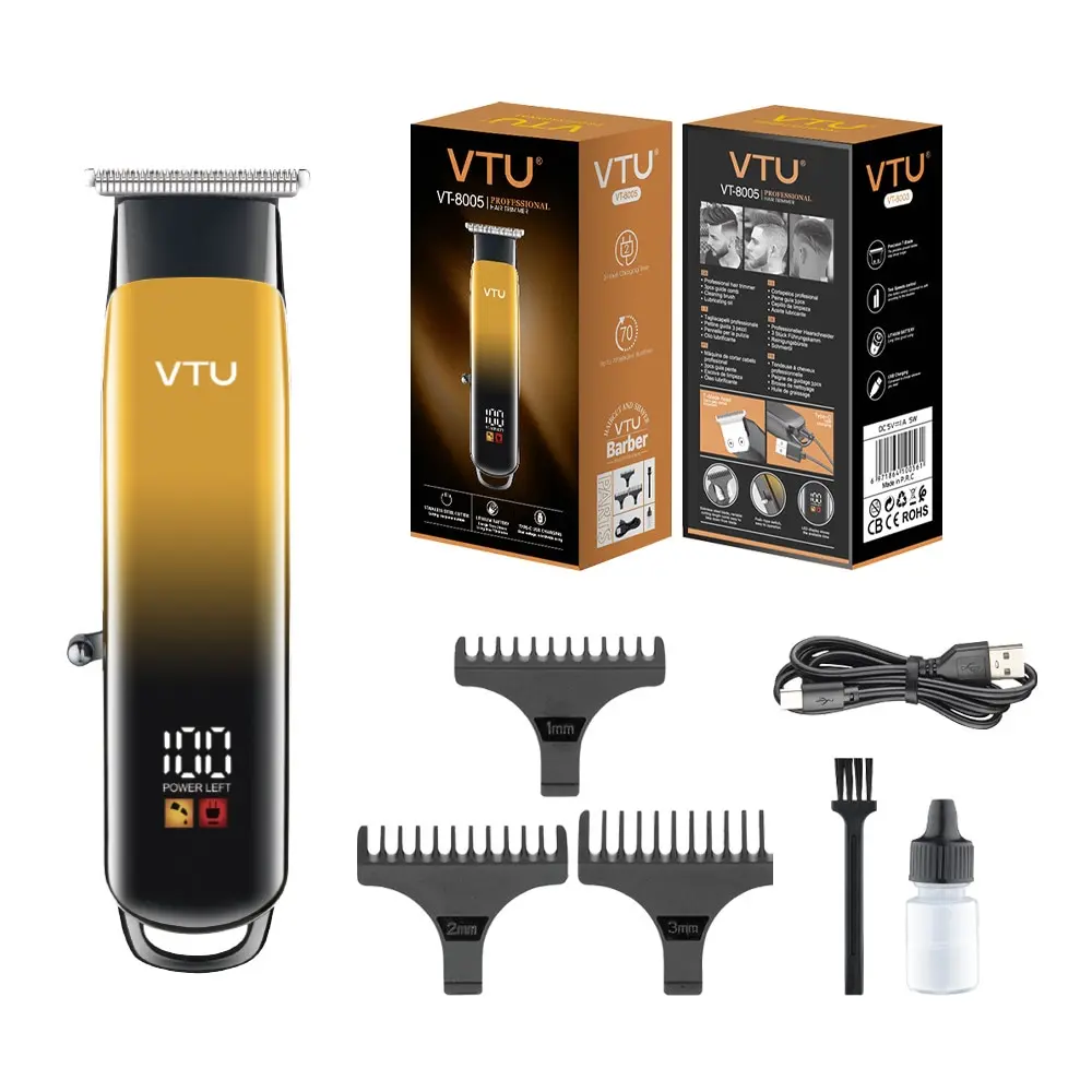 VTU Cordless Hair Clipper, Stainless Steel Blades, Power 5 W, VT8005