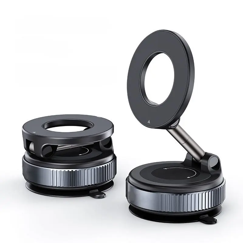 Magnetic car phone holder – Magsafe compatible, rotatable & foldable, strong vacuum suction, residue-free, epoxy resin design