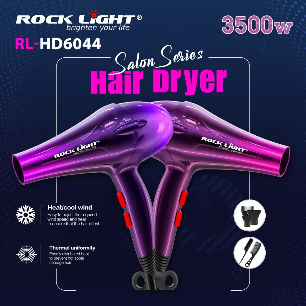 [3500W Portable Hair Dryer] Rock Light 3500W Portable Hair Dryer