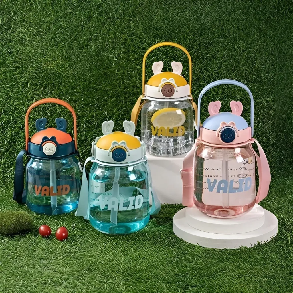 Cute Bunny Routine Water Bottle Pack Of 1