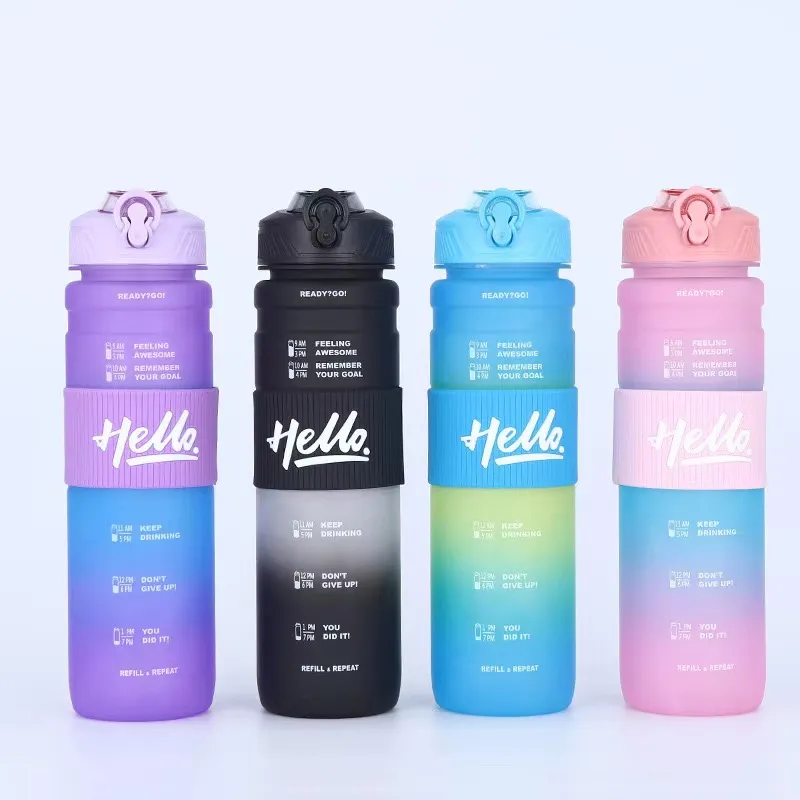 Hello Hydrate Plastic Bottle / Pure Sip Plastic Bottle / Fresh Flow Water Bottle