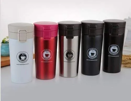 [Steel Travel Coffee Mugs] Vacuum Insulated Stainless Steel Travel Coffee Mugs Stainless Steel Coffee Mug Stainless Steel Double Wall Coffee Cup 380 ml Pack Of 1
