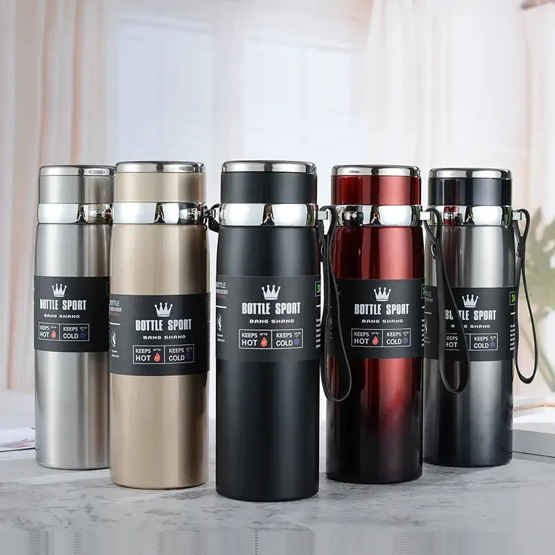New 1000 ML Stainless Steel Vacuum Insulated Flask, Hot or Cold Universal Water Bottle ( Pack of 1 )