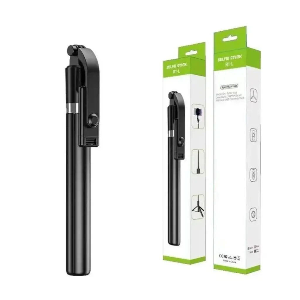 R1 Selfie Stick with Tripod Stand, Bluetooth Extendable Tripod for Mobile Phone, 3-in-1 Multifunctional  Pack Of 1