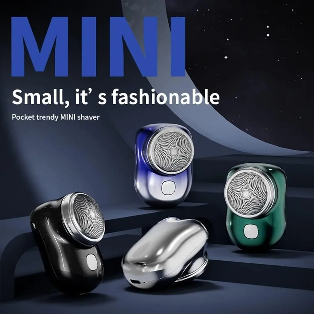 Mini Electric Shaver For Men | Cordless Clean Shaving Machine | Portable Beard Pocket Trimmers Shavers For Body Face Hair | Mens Grooming Kits | Wet And Dry Shave (Multicolor)