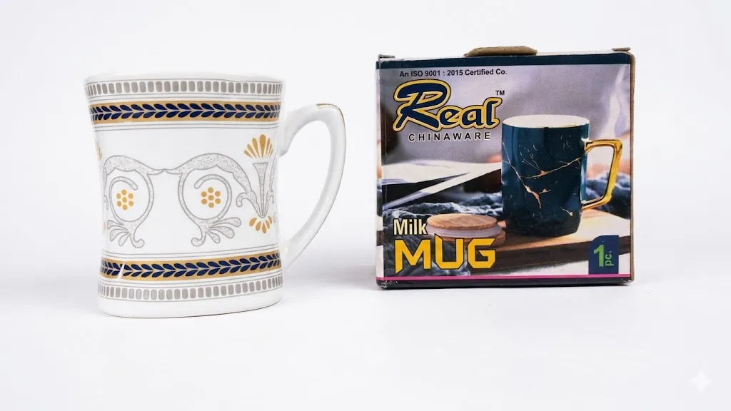 Ceramic Multicolor Real China ware Milk Mug Pack OF 1