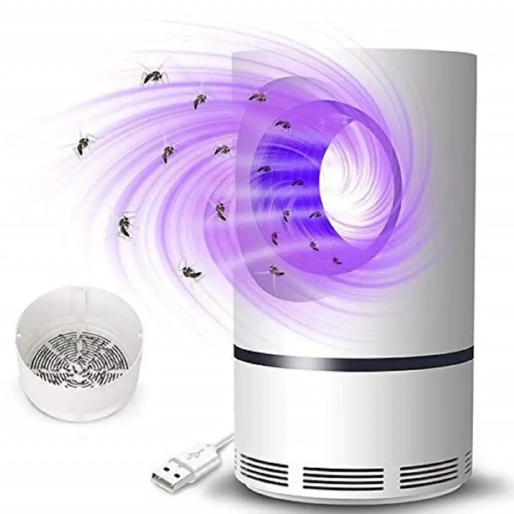 Mosquito Lamp International Eco Friendly Bug Zapper Electric Mosquito Lamp Dual Mosquito Zapper Lamp Indoor Insect Trap Portable Killer Catcher Trap Machine (Grey)