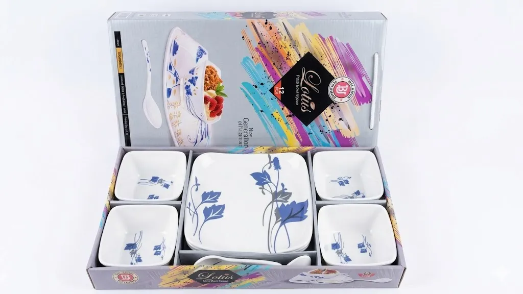 [Pudding Set] Melamine Lotus 9 cpcs Pudding Set