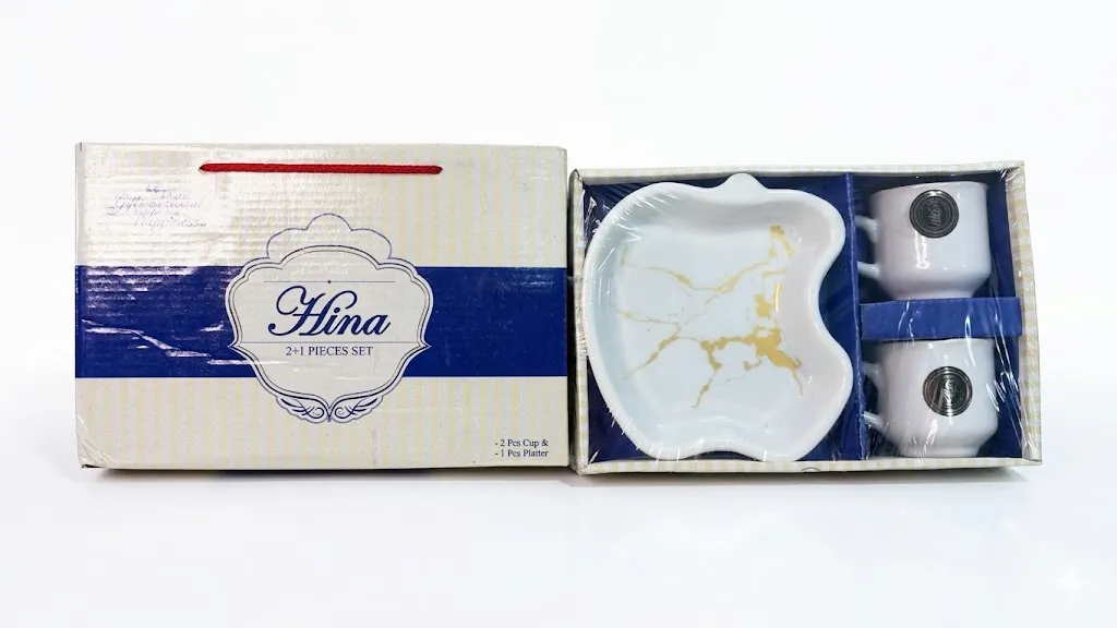[Set of 2 Bowl & 2 Serving Platter] hina Set of 2 Bowl & 2 Serving Platter