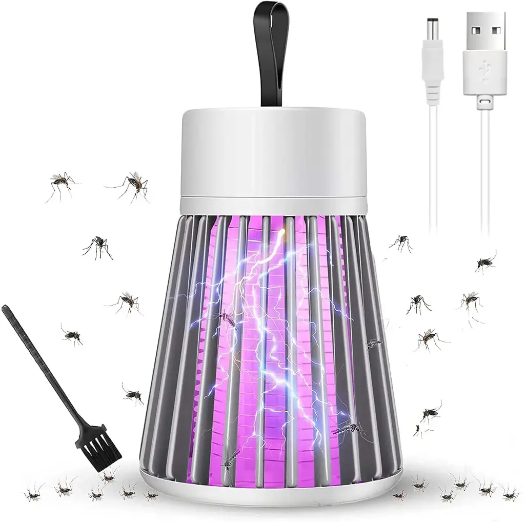 Mosquito Lamp International Eco Friendly Bug Zapper Electric Mosquito Lamp Dual Mosquito Zapper Lamp Indoor Portable Killer Bug Zapper Easy Use Craft 3 (Multi)