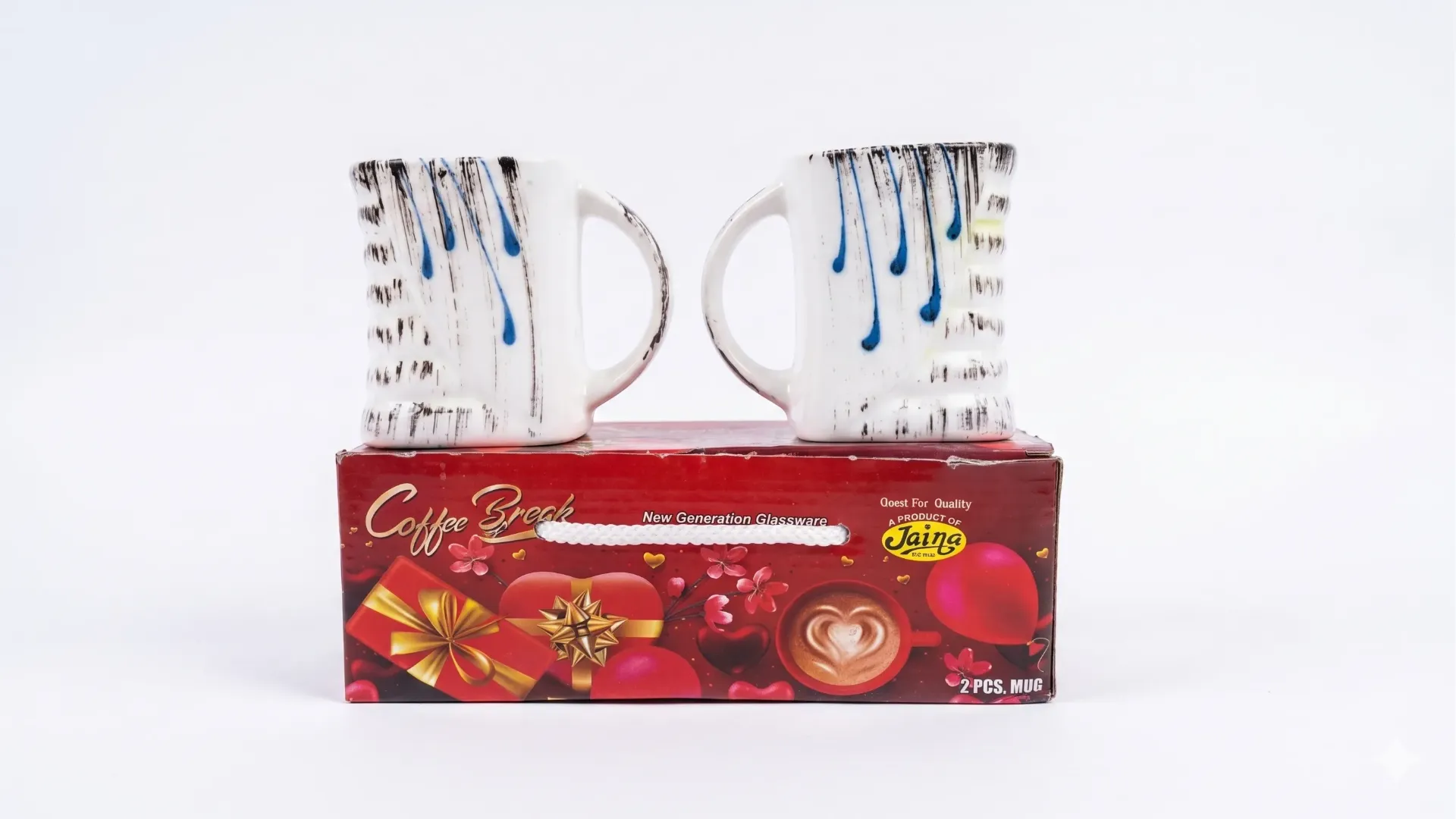 [Tea Cups] 2 Premium Hand-Painted Tea Cups for Home & Office Gifting