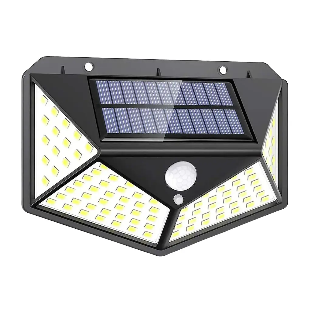 Market Heaven 100 LED Bright Outdoor Security Lights with Motion Sensor Waterproof Solar Powered Gate Post Lamp for Outdoor Home Garden