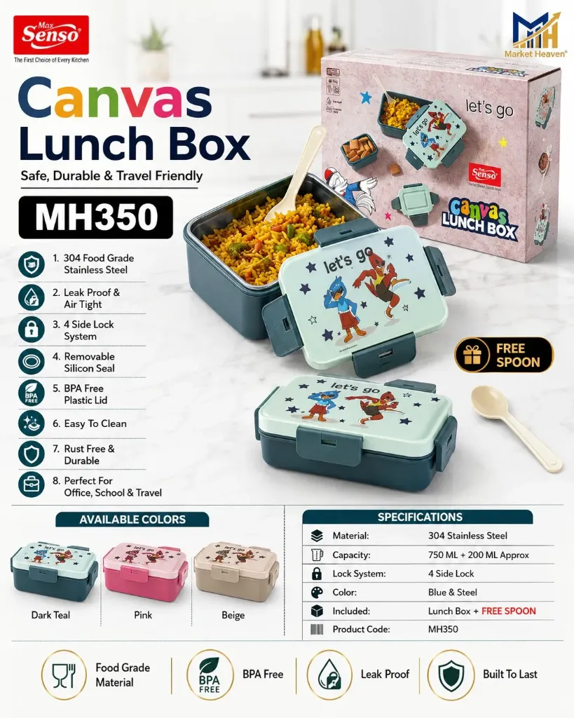 Canvas Lunch box Plastic