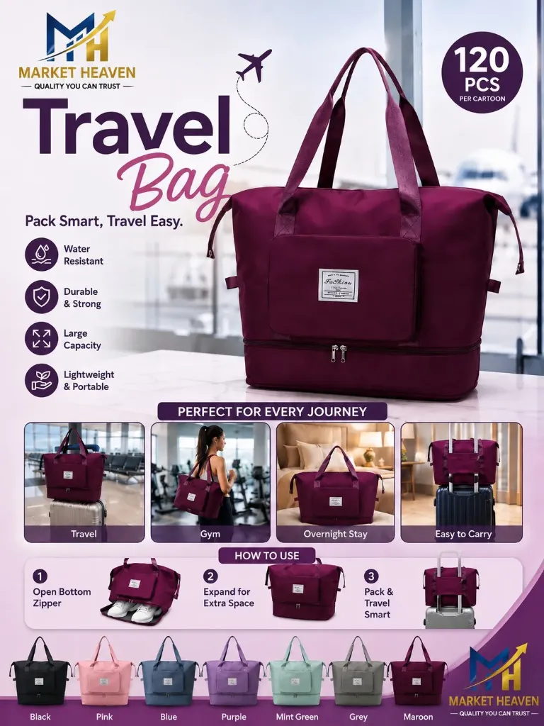 Travel Bags for Women, Duffle Bags for Women Luggage, Foldable Vanity Traveling Bag, Waterproof Hand Bag for Ladies Personal Items,1pcs