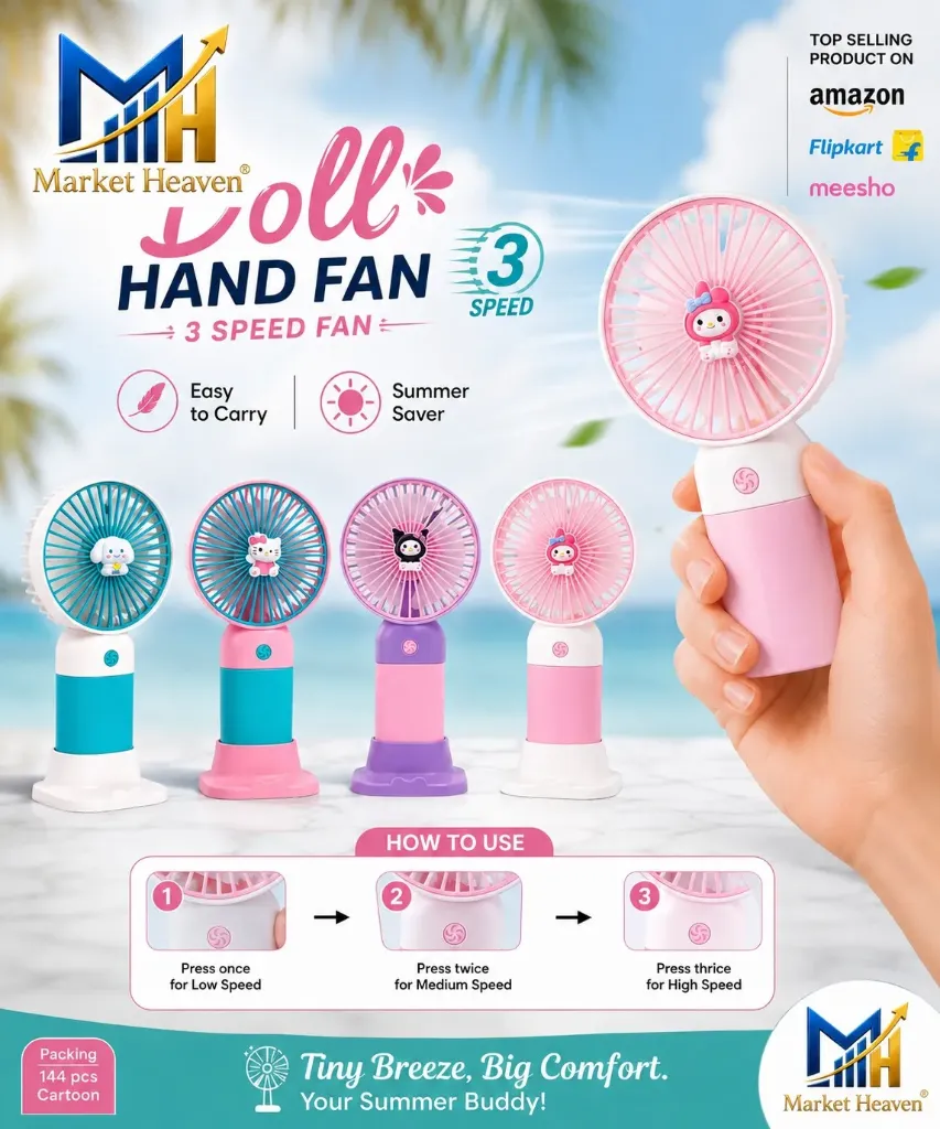 [Portable Mini Fan - Rechargeable Hand] Portable Mini Fan - Rechargeable Hand Fan,Handheld fan, Lightweight Design, Low Noise, and Easy Portability for Indoor and Outdoor Use (Random color as per availability) 1pcs
