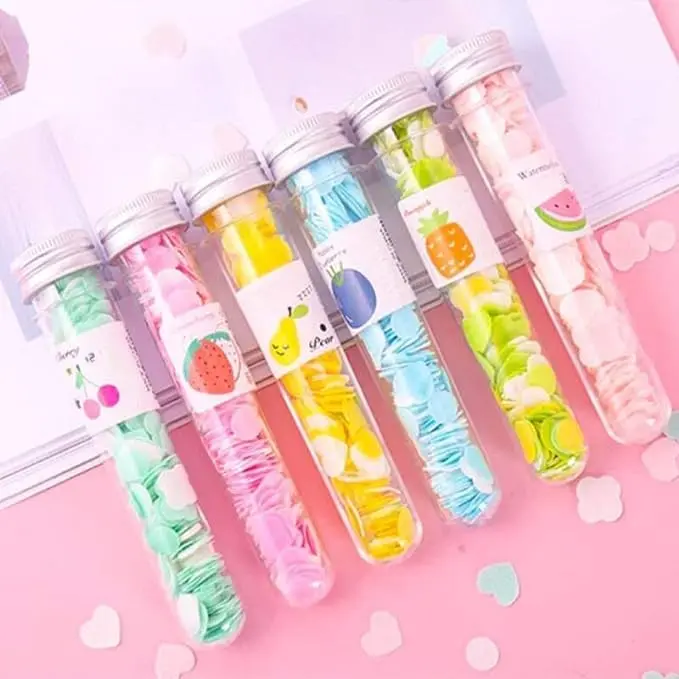 [MH-50] Flower Design Tube Shape Bottle Paper Soap Clean Soft Bath For Travel