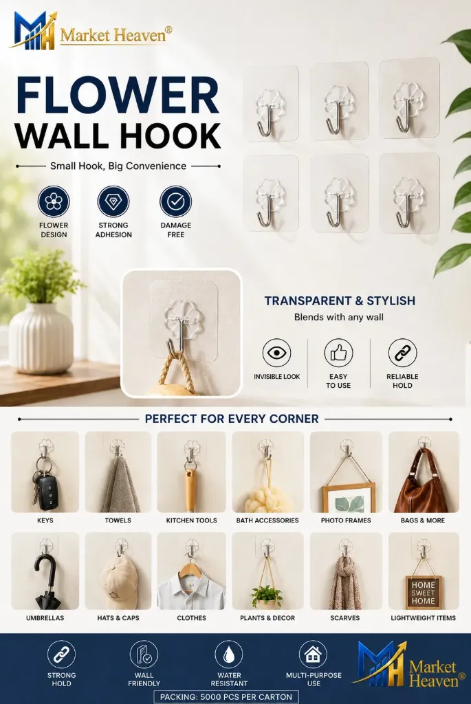 [Heavy Duty Adhesive Wall Hook,] Heavy Duty Adhesive Wall Hook, Stainless Steel J Hook, Rust Proof & Water Resistant, No Drill Hook for Bathroom Towels, Robes, Loofahs & Kitchen Utensils 6pcs