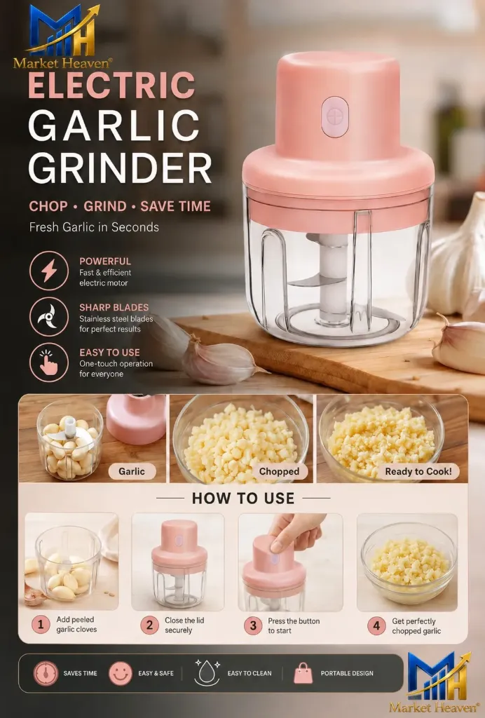 [Electric Garlic Chopper] Electric Garlic Chopper | 250ml Mini Food Processor | USB Rechargeable Vegetable Cutter | Portable Electric Garlic Masher for Kitchen | Pink & Clear 1pcs