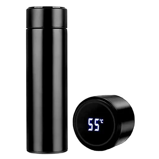 [MH-126] Smart Led Display Temperature Bottle Vacuum Flask Stainless Steel | Leakproof | Travel, Kids, Fitness, Sports, Gym, Workout 500ml (Any Color)
