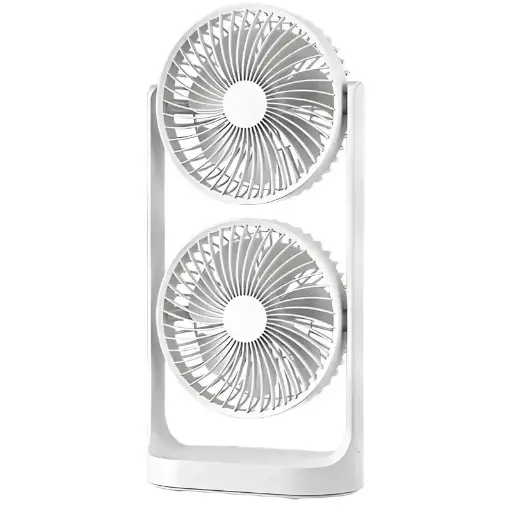 [MH-107] Portable Desk Fan with Double Wind Force – 8-Inch Quiet Table Fan with 3-Speed Options and Dual Air Circulation | Ideal Gift for Home, Office, and Travel Use