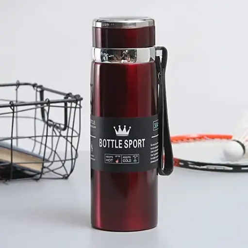 [500ML Double Insulated Water Bottle Stainless Steel Double Walled Thermal Water Bottles Cold for 20 Hours and Hot for 12 Hours Leak-Proof Sports Flask Market Heaven] 500ML Double Insulated Water Bottle Stainless Steel Double Walled Thermal Water Bottles Cold for 20 Hours and Hot for 12 Hours Leak-Proof Sports Flask Market Heaven