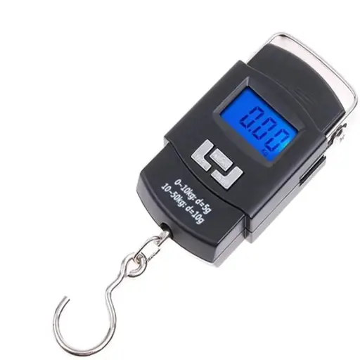 [Weight Machine for Luggage, Wait Machine, Luggage Wighing Scale, Digital Weighing Scale, Bag Weighing Scale for Luggage, Electronic Portable Fishing Hook Type Digital LED Screen, 50 kg (Black)] Weight Machine for Luggage, Wait Machine, Luggage Wighing Scale, Digital Weighing Scale, Bag Weighing Scale for Luggage, Electronic Portable Fishing Hook Type Digital LED Screen, 50 kg (Black)