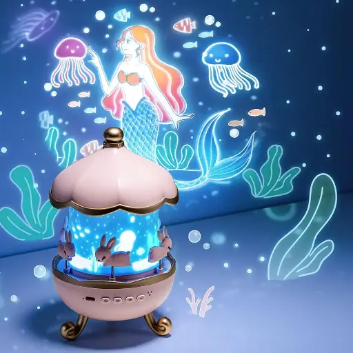 [Bunny Carousel Night Light Projector, 6 Set Films Rotating LED Lamp, Star Projection Light for A Magical Nursery Atmosphere, Rotatable Rabbit Night Lamp for Kids Room Decor (Bunny Night Light)] Bunny Carousel Night Light Projector, 6 Set Films Rotating LED Lamp, Star Projection Light for A Magical Nursery Atmosphere, Rotatable Rabbit Night Lamp for Kids Room Decor (Bunny Night Light)